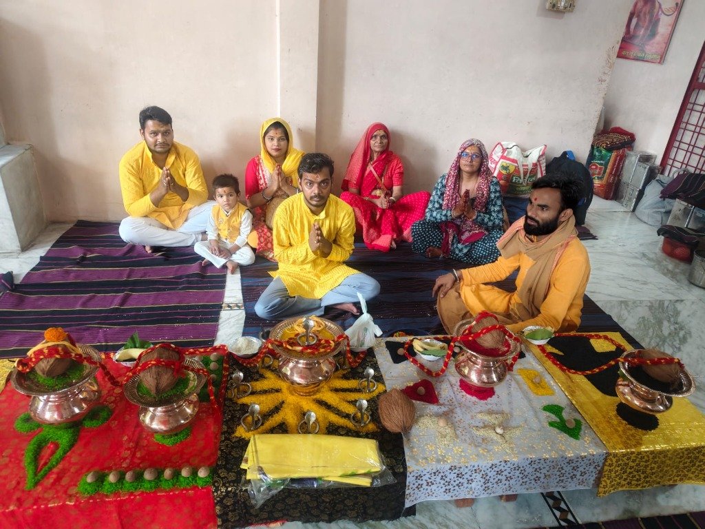 उज्जैन कालसर्प दोष पूजा कलश स्थापना एवं यजमान परिवार संकल्प